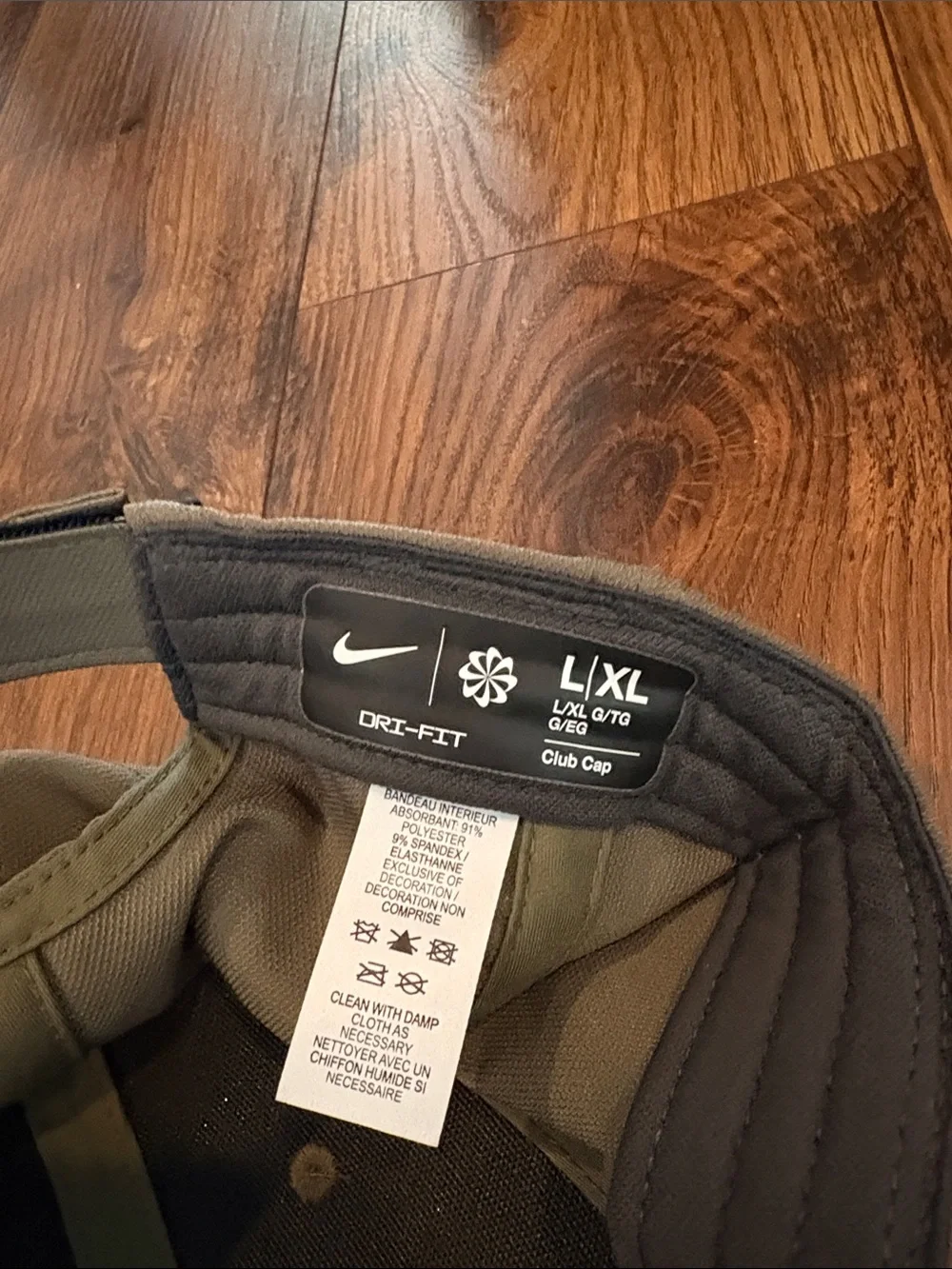 Nike Olive Baseball Cap with White Swoosh